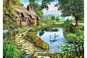 AVEJOYS Puzzle Adulte 1000 Pièces Résidence Swan Lake 70x50cm Puzzles pour Adultes Jeu éducatif Défi Jouets 1000 Pièces Puzzles pour Adultes Enfants