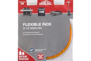 HOME-GAZ Home Gaz Flexible inox butane/propane 2 m sans date de péremption