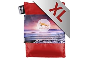 Silkrafox XL - super-king-sized ultralight sleeping bag liner, artificial silk inlett, perfect for hiking, backpacking, outdoor activities