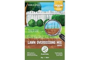 Plantura Lawn Overseeding Mix, Fast-Germinating Premium Lawn Seed, 100m², 2kg