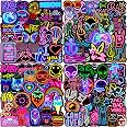 100 Autocollants Néon Fun FUGLUS - Adhésifs Waterproof Pour Décorer Gourde, Skate, Ordi, Valise… - 3