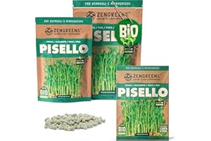 ZenGreens® - Semi di pisello biologico - Scegli tra 10g, 200g e 500g - Germogli di pisello - Germinazione superiore al 97% - Microgreens