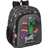 MINECRAFT GRAFFITI &ndash; Children's School Backpack, Adaptable to Trolley, Ideal for School Children, Comfortable and Versatile,