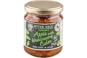 Otter Vale Products|Otter Vale Apple with Westcountry Cider Chutney, cider direct from the local producer, tangy taste of apple, hand-made in Devon, gluten-free, 225g glass jar