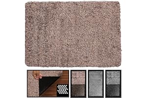 LUCA HOME LucaHome – Felpudo Magic Mat Entrada a casa 60x90cm Marrón, Felpudo baño Ducha Muy Absorbente usable para Exterior e Interior, Lavable en Lavadora, atrapa Toda la Suciedad mágicamente