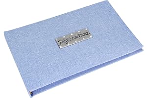 Metal Planet Ltd Baby's Scan Photos - Denim blue photo album (Holds 40 photos 6x4 inch size) Gift