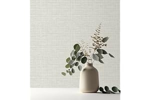 GAULAN 682396 - Papel pintado imitación tela de rafia con textura en relieve para pared salón cocina comedor oficina despacho - Rollo de 10 m x 0,52 m