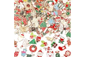 SANNIX Noël Pendentifs 350 Pièces Christmas Pendant Charms Breloques Creation Bijoux pour Bracelet DIY Collier Fabrication de Bijoux Noël