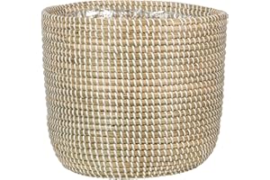 Scheurich Seagrass 15 Basket Planter/Basket Planter/Basket Pot Made of Seagrass Colour: White, 15 cm Diameter, 13 cm High, 2.1 L Vol.