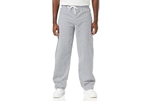 PORTWEST Bromley Chef Pantalon Taille élastique 100% coton alimentaire Restauration de travail, Bleu (Pied de Poule), XL