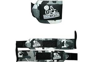 NORDIC LIFTING Bandes de Poignet pour Haltérophilie, Cross Training, Powerlifting & Bodybuilding - Femmes & Hommes - Équipement de qualité supérieure pour Un Meilleur Soutien et Une Meilleure Force de la Main