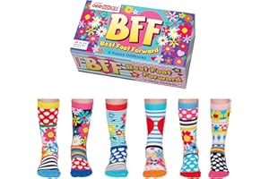 BFF (Best Foot Forward) – United Oddsocks – 6 Oddsocks for Kids UK 12-5½ EUR 30½-38½, multicolore, 12-5.5
