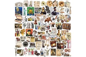 YFLeomry 200 Stück Vintage Sticker,Aufkleber Wasserdicht, Vinyl Sticker Aesthetic,Aufkleber Set für Stickers Laptop,Sammelalbum,Gitarre,Tasse,Wasserflasche,Mobiltelefon usw