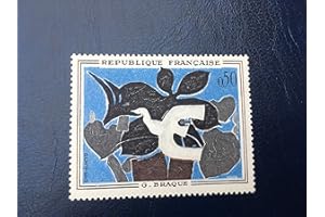 timbre France 1961. Collection Peinture n 1319 Neuf. Le Messager de Braque