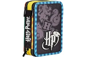 SEVEN Harry Potter Piórnik szkolny z 3 przegródkami, wielokolorowy - pojemnik na długopisy z ołówkami, długopisami i kolorami, Wielokolorowy, Taglia Unica, Nowoczesny