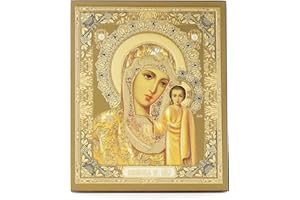 NKlaus Gottesmutter Von Kazan Holz Ikone 10x12cm christlich orthodox 11363