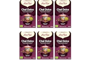 Yogi Tea Chai Dulce Bio - Infuso Ayurvedico - Miscela di Anice, Finocchio e Liquirizia, Senza Caffeina - Confezione da 6x17 bustine (102 bustine in totale)