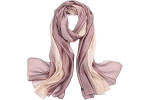 SAWEKIN Scarf for Women Cotton Silk Scarves Elegant Gradient Color Lightweight Fashion for Spring Winter Scarves Shawl Wraps