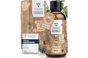 Heldengrün Olio biologico per sauna con pino cembro, abete e cedro, infuso per sauna naturale, con olio essenziale biologico