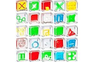 Bedwina Mini Cube Puzzle Box Set – 24-pack balans-IQ-partyspel för barn, tonåringar och vuxna, 3.8 CM 3D-hjärngymnastiklabyri