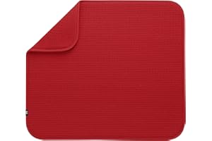 S&T INC. STS 408601 Dish Drying Mat Standard Red