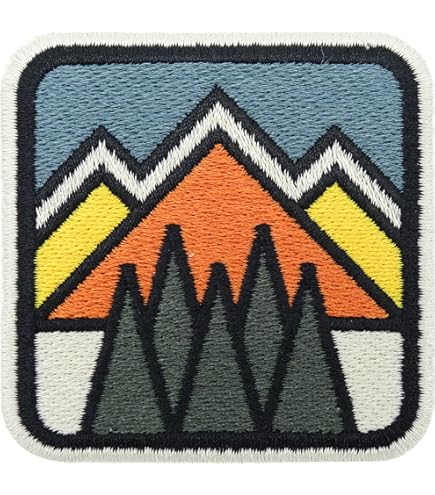 Toppa Ricamata Montagna E Alba - Applica Con Ferro Da Stiro O Cucitura - 7.5x7.5 Cm - Foto 5