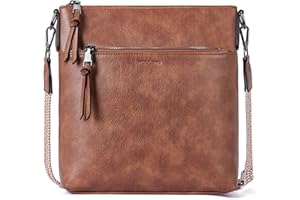 Roulens Mittel Damen Umhängetaschen, Leicht Damen Schultertasche aus Veganes Leder, Crossbody Bags für Frauen mit Verstellbar Abnehmbar Breiter Gurt