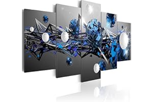 CUADROS B&D XXL murando Cuadro en Lienzo Abstracto 5 piezas Impresión en Material Tejido no Tejido Impresión Artística Imagen Gráfica Decoracion de Pared