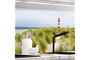 Stickerprofis Küchenrückwand Matt selbstklebend - NORDSEE - 0.5mm versteifte PET Folie, zuschneidbar, Spritzschutz PRO 60 x 280cm