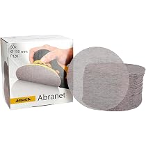 Mirka Galaxy - 50 Disques Abrasifs Auto-agrippants 125 Mm Grain 60 – Ponçage Époxy, Bois, Métal Sans Poussière Ultra Performant