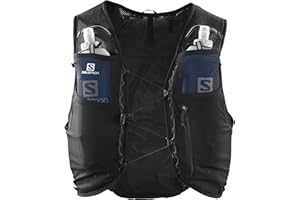 SALOMON Adv Hydra Vest 8 Unisex Running waistcoat with included Flask, Comfort and stability, Quick access to hydration, Simplicity