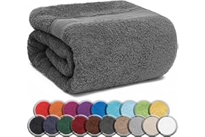 ‎NATUREMARK NatureMark SAUNATUCH/Badetuch – Premium Qualität 80x200cm – Sauna-Handtuch 100% Baumwolle – Farbe: Anthrazit Grau