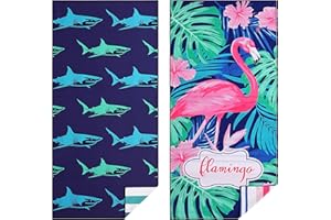 Casa Platino Extra Large Microfiber Beach Towels (2-Pack, 71"x32") – Quick-Dry, Sand-Free, Lightweight & Oversized – Double-Sided Printed Towels for Beach, Pool, Beach Essentials - Trinity Beach