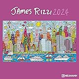 James Rizzi 2024 - Wand-Kalender - Broschüren-Kalender - 30x30 - 30x60 geöffnet - Kunst-Kalender