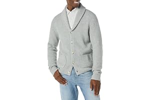 Amazon Essentials Cardigan Morbido a Maniche Lunghe con Collo Sciallato Uomo