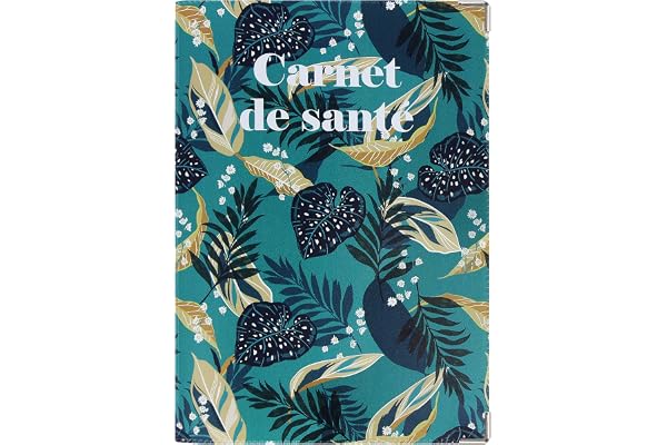 COL Protège carnet de santé Feuillage Fabrication Française Porte étui bébé Enfants