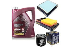 DIEDERICHS QR-PARTS 69123691 Filter Set Inspektionspaket 5 Liter MANNOL Motoröl Energy Combi LL 5W-30 API SN/CF SCT Germany Innenraumfilter Luftfilter Ölfilter
