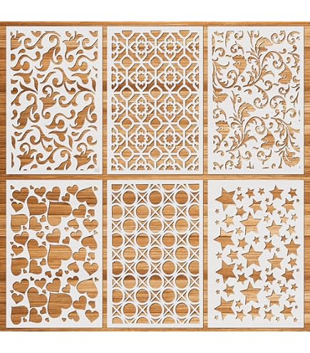 Stencil A Cuore FINGERINSPIRE 30x30cm - Riutilizzabile, Per Decorazioni Su Legno, Tela, Carta - Foto 5