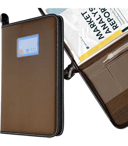 ZX Plus Leather File Folder 20-Leaf Certificate & Document