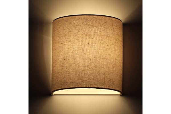 Craftter Plastic Wall Lamp Shade for Home Office, D-Shape Half Cylindrical Lamp for bedroom, Living room, Bedside (Textured Off White)