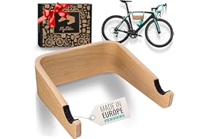 madeco FlyBike S Support mural pour vélo en bois – Chêne – Design – Fixation murale pour appartement – Vélo de course, Fixie, Singlespeed, Gravel Bike, VTT