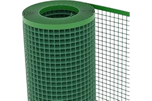 TENAX Malla de Plástico Quadra 20 Verde 1,00x5 m, Malla Protectora Multiuso para Balcones, Vallas y Cercados