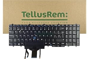 TELLUSREM Teclado de respuesto Español retroiluminado para DELL Latitude E5550 E5570 5580 5590