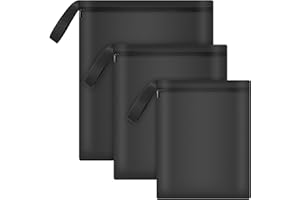 Huiguli 3 sztuki worków, kieszeń na mokro wielokrotnego użytku, 3 rozmiary, wodoszczelne worki, z metalowym zamkiem błyskawicznym, do kostiumów kąpielowych, odzieży sportowej, ręcznika plażowego,