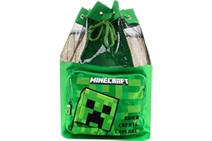 Torba Do Pływania Minecraft | Dla Chłopców z Creeper | Dla Dzieci | Zielona