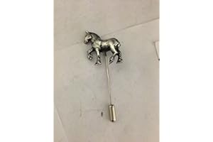 PRIDEINDETAILS Shire Horse R193 Pewter Motif on a Tie Stick Pin, hat, scarf, collar, coat