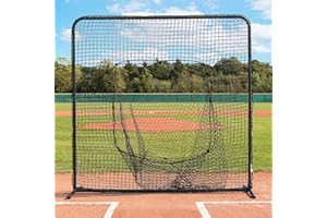 Fortress Baseball Batting Practice Net – 7ft x 7ft Baseball and Softball Hitting Net Sock Net With Pegs and Carry Bag [Net World Sports]