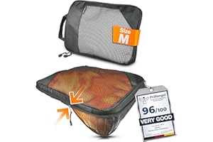 TRAVELY Packing Cubes Compression – 1 x rozmiar M – kostka kompresyjna jako walizka lub organizer do plecaka – torby do pakowania w podróży, worki kompresyjne