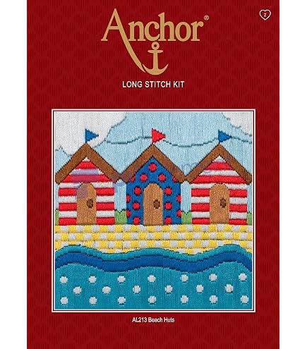 Bothy Threads Langstich-Set 'Möwen' – 16x16 Cm, Inkl. Stoff, Garn & Nadel