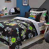 Bedlam - Video Games Duvet Cover - Single (200 x 140 cm), Bedding Glowing in the Dark Reversible (2 Designs), Video Games Bed